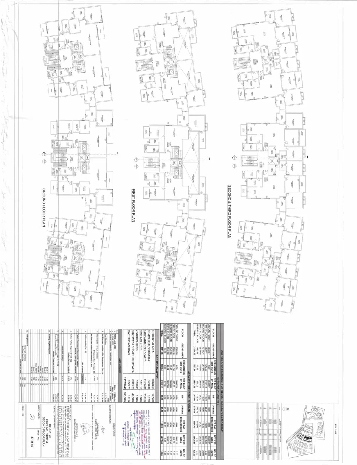 Bhartiya Garden Estate: 17-Block-7B-Ground ,first & Second Floor Plan.pdf (filed with Karnataka RERA)