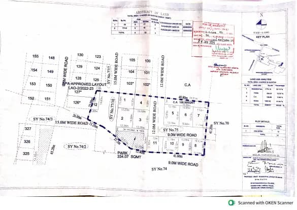 Grand Lavasa P2: Approved Layout Plan/Demarcation Plan (filed with Karnataka RERA)
