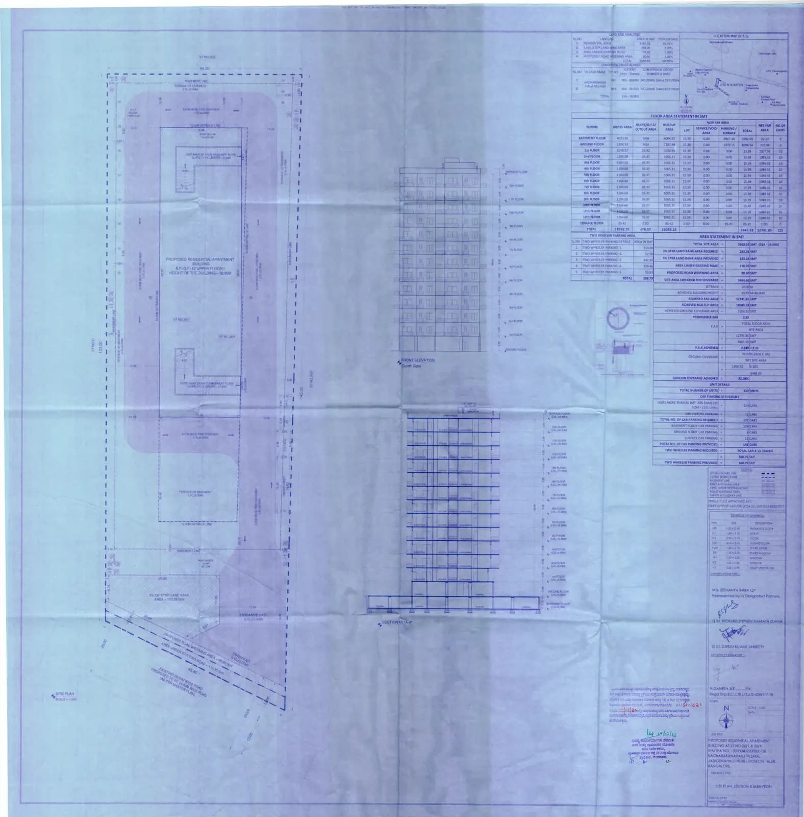 Eeshanya Aaroha: Approved Building Plan (filed with Karnataka RERA)