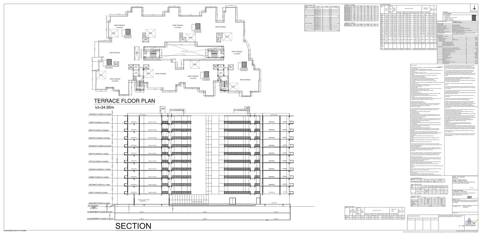 Akasha by Essem18: Terrace floor Plan AND Elevation Essem18 Developers Pvt Ltd.pdf, page 1 (filed with Karnataka RERA)