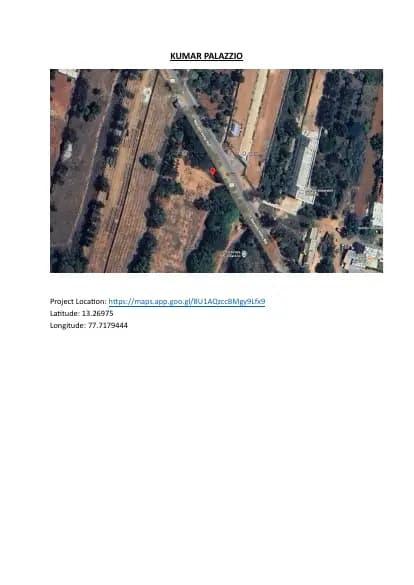 Kumar Palazzio: KVP LLP Location and Demarcation plan.pdf (filed with Karnataka RERA)
