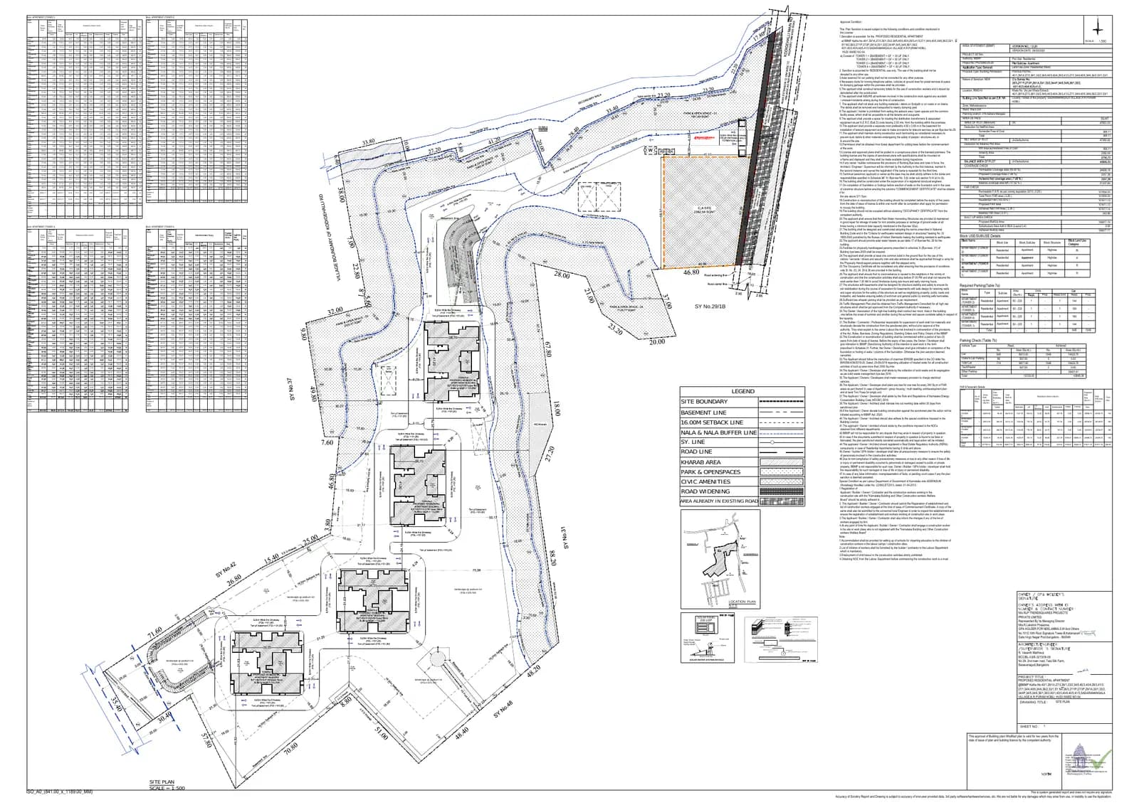 World Of Gardens: Approved Building Plan, page 1 (filed with Karnataka RERA)