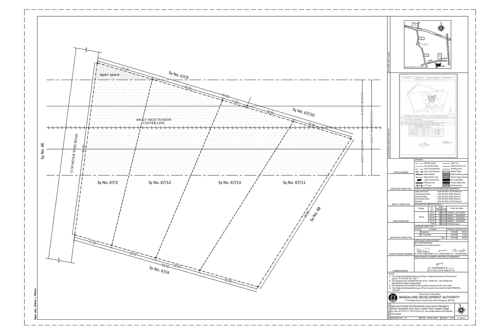 Mythri Street: single layout plan-Model.pdf (filed with Karnataka RERA)