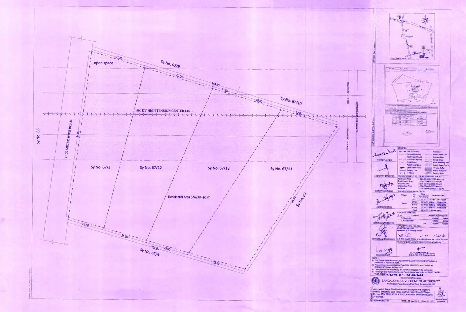Mythri Street: single layout plan.pdf (filed with Karnataka RERA)