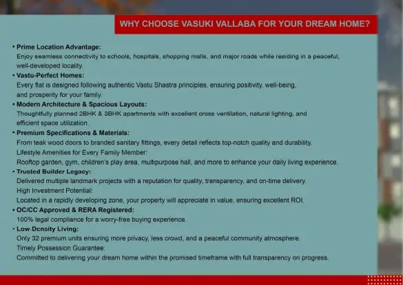 Vasuki Vallabha: Brochure, page 8 (filed with Karnataka RERA)
