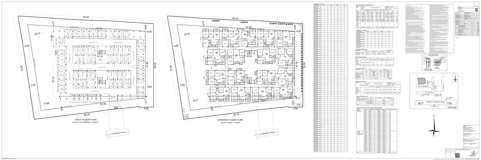 Honeycomb Sanchike: Approved Building Plan, page 1 (filed with Karnataka RERA)