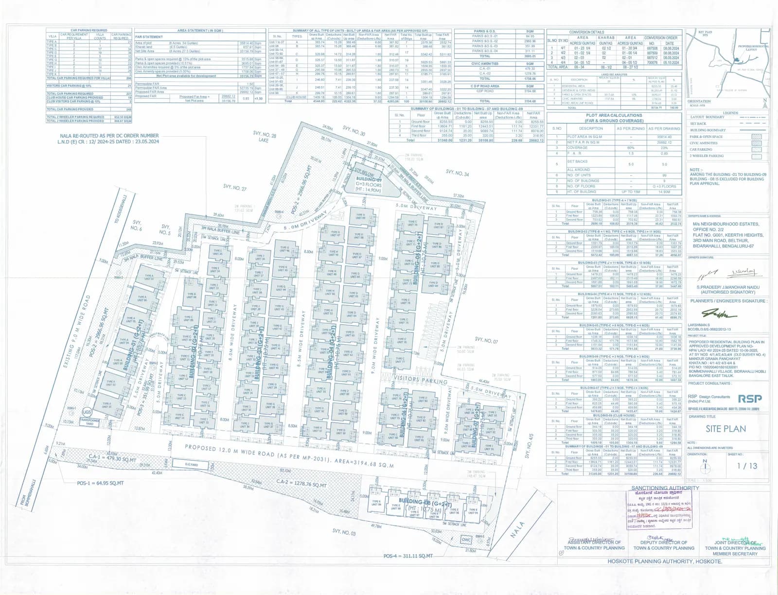 Neighbourhood Tree Park: Approved Building Plan (filed with Karnataka RERA)