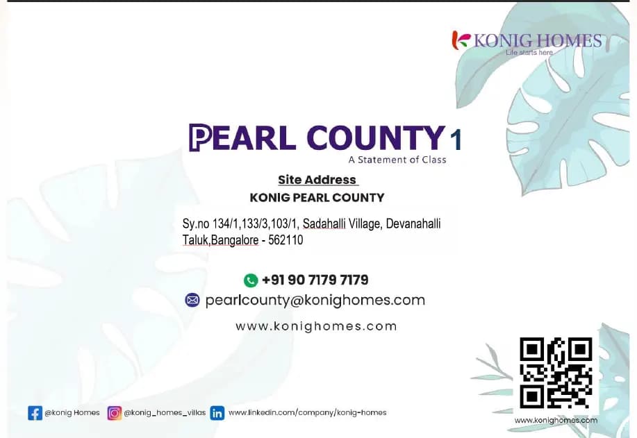 Konig Pearl County 2: Brochure, page 8 (filed with Karnataka RERA)