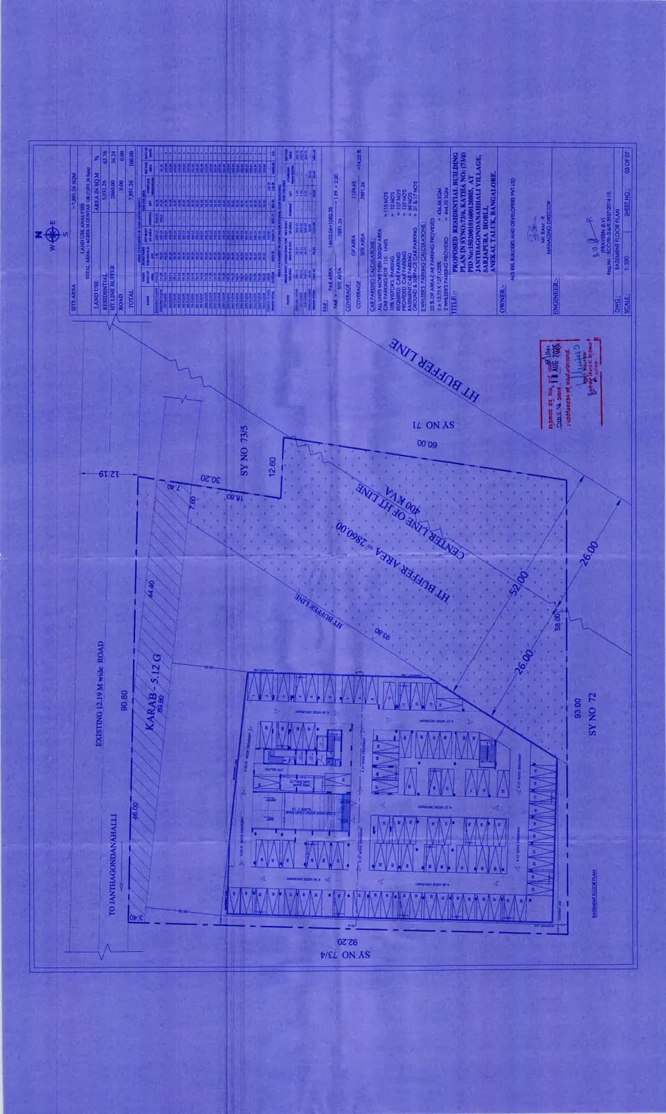 RRL Palm Altezze: Basement Floor Plan.pdf (filed with Karnataka RERA)
