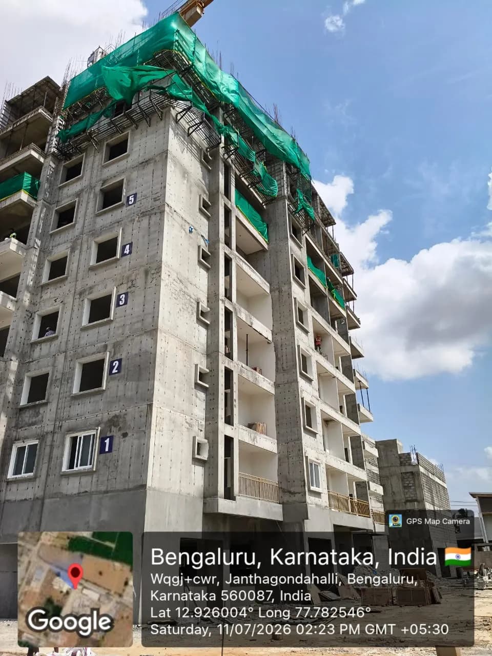 RRL Palm Altezze: Site photo filed with Karnataka RERA
