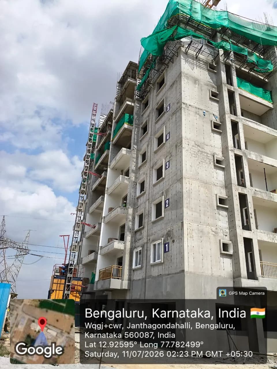 RRL Palm Altezze: Site photo filed with Karnataka RERA