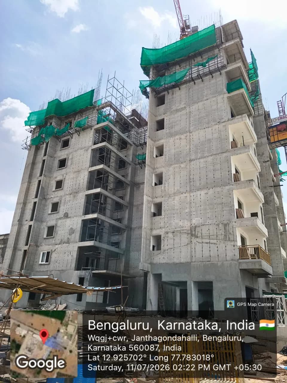 RRL Palm Altezze: Site photo filed with Karnataka RERA