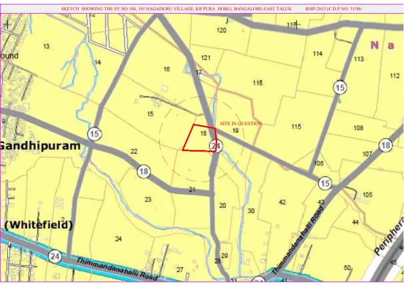 Ankuraa Pristine Park: CDP Map Demarcation - Hagadur.pdf (filed with Karnataka RERA)