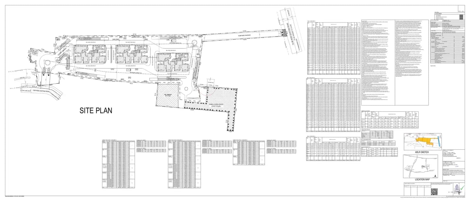 DSR Evoq: Approved Building Plan, page 1 (filed with Karnataka RERA)