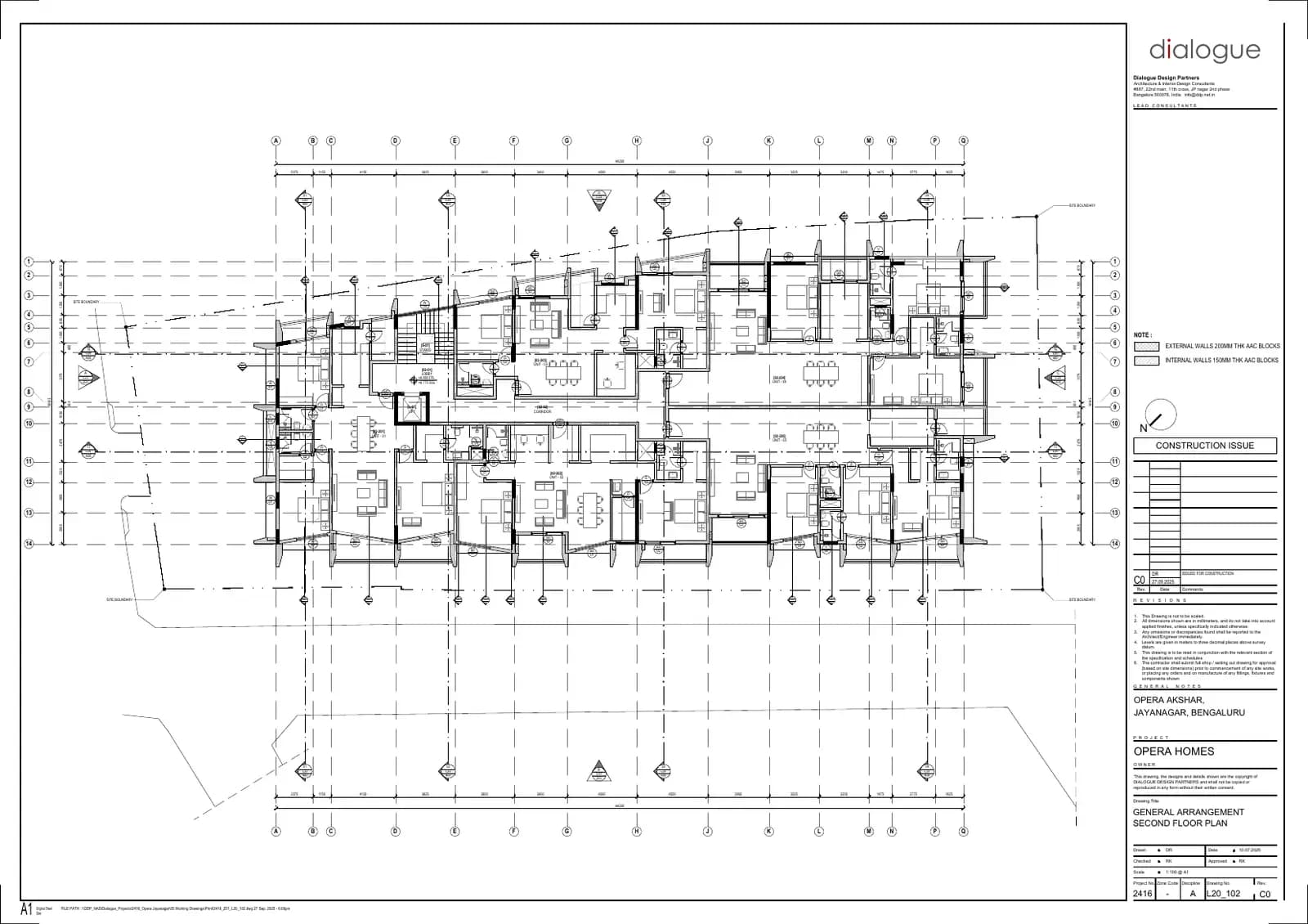 Opera Akshar: Drawing Second FLoor Plan (filed with Karnataka RERA)