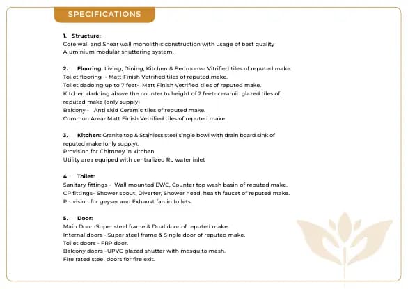 Sowparnika Whispering Petals: Brochure, page 7 (filed with Karnataka RERA)