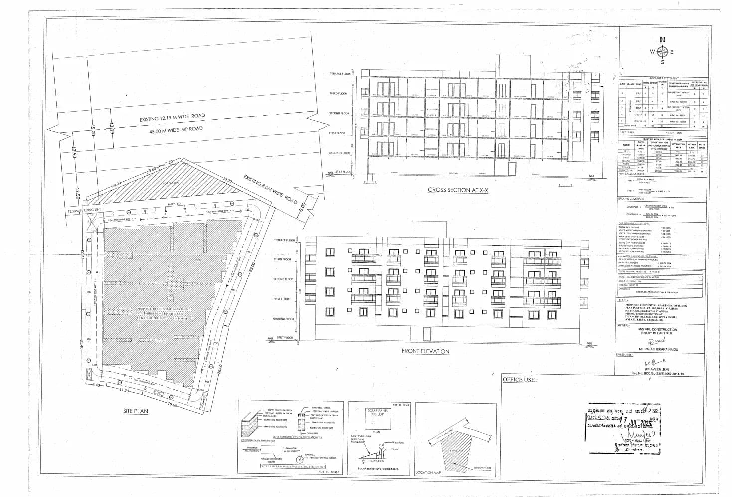 VRL Royal Homes: VRL Royal Homes Sanction Plan Elevation.pdf (filed with Karnataka RERA)