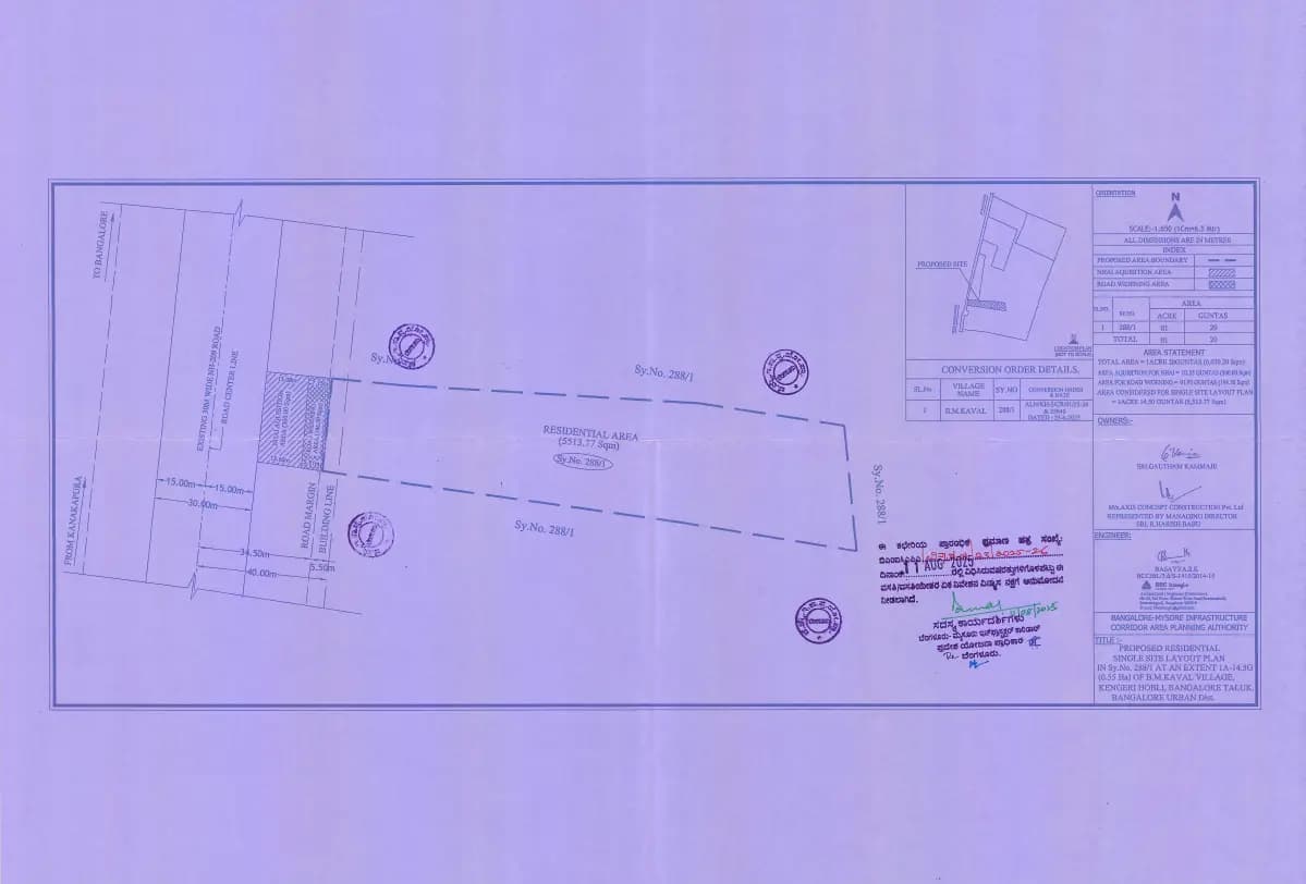 Axis Amarissa: Single Layout Plan.pdf (filed with Karnataka RERA)