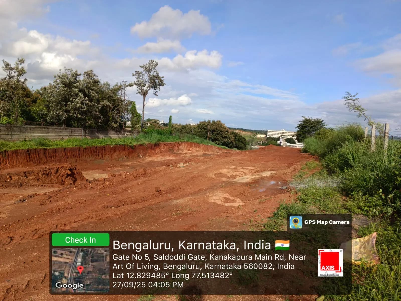 Axis Amarissa: Site photo filed with Karnataka RERA