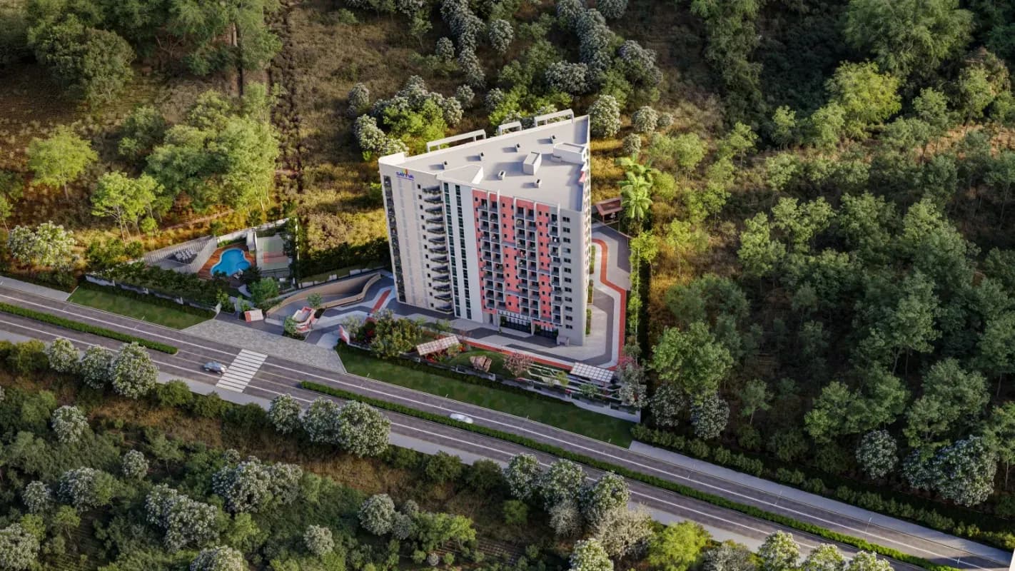 Aerial view of Sattva Vasanta Cove project (artist’s impression)