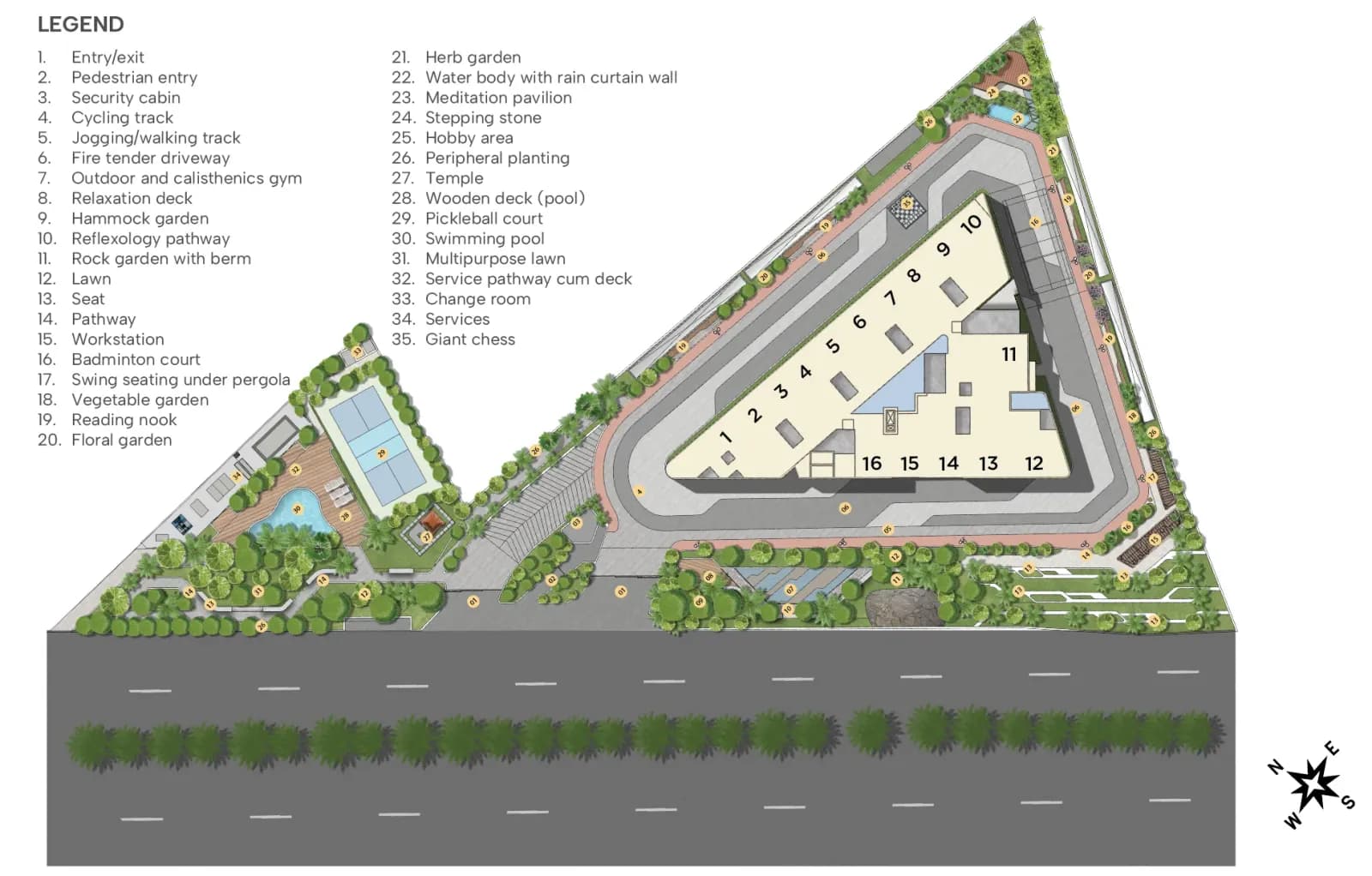 Master plan layout of Sattva Vasanta Cove