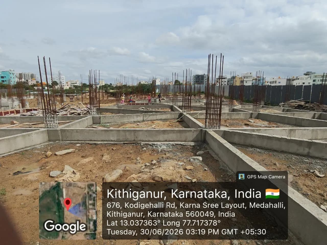 Radheshyam Karnasree Brindavan: Site photo filed with Karnataka RERA