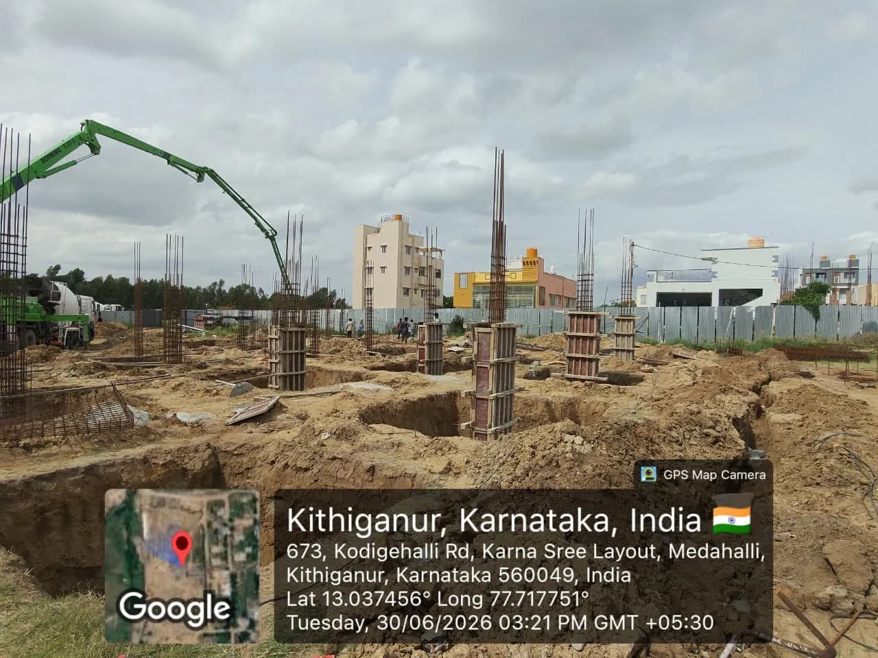 Radheshyam Karnasree Brindavan: Site photo filed with Karnataka RERA