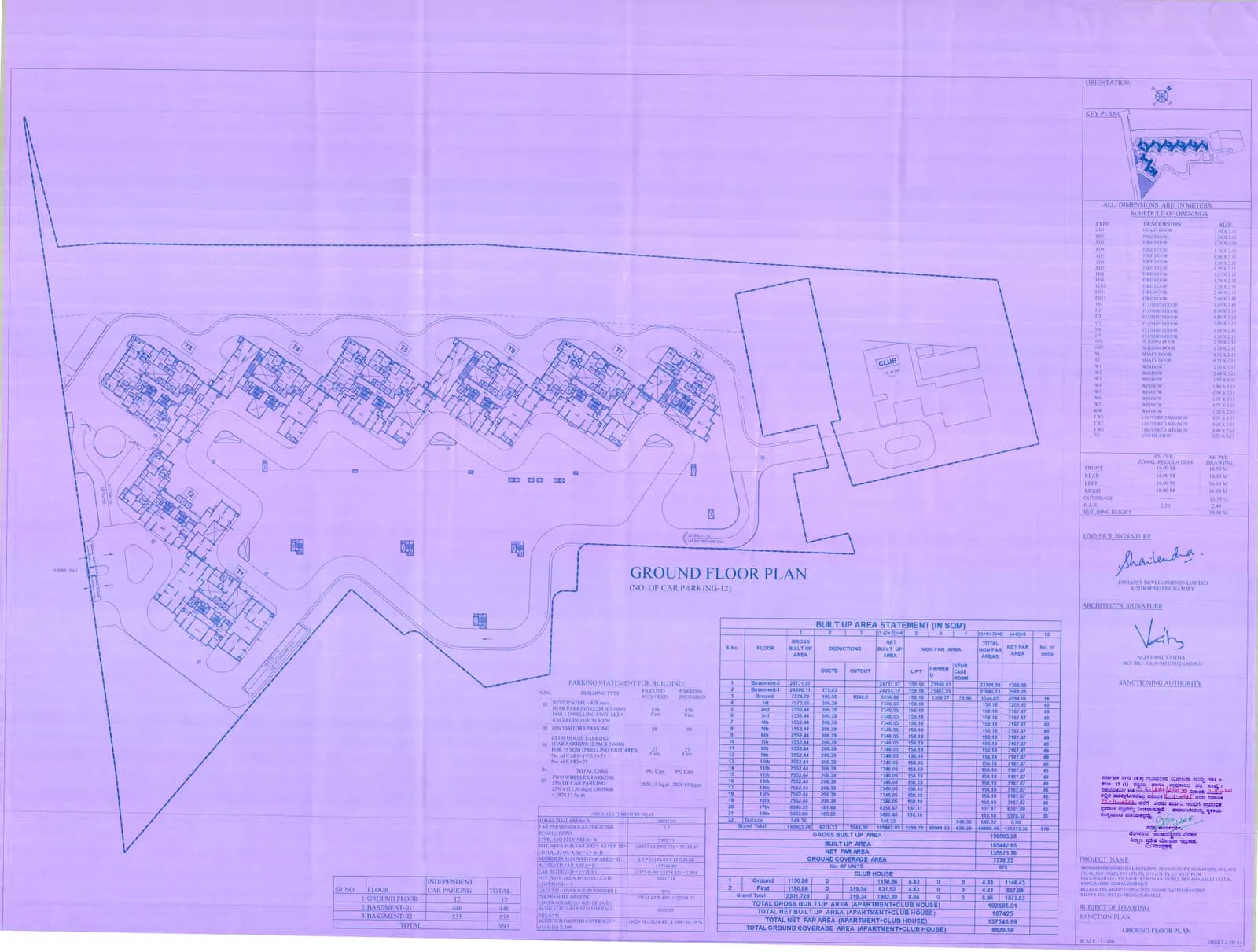 Embassy Greenshore: 2 Ground Floor Plan.pdf (filed with Karnataka RERA)