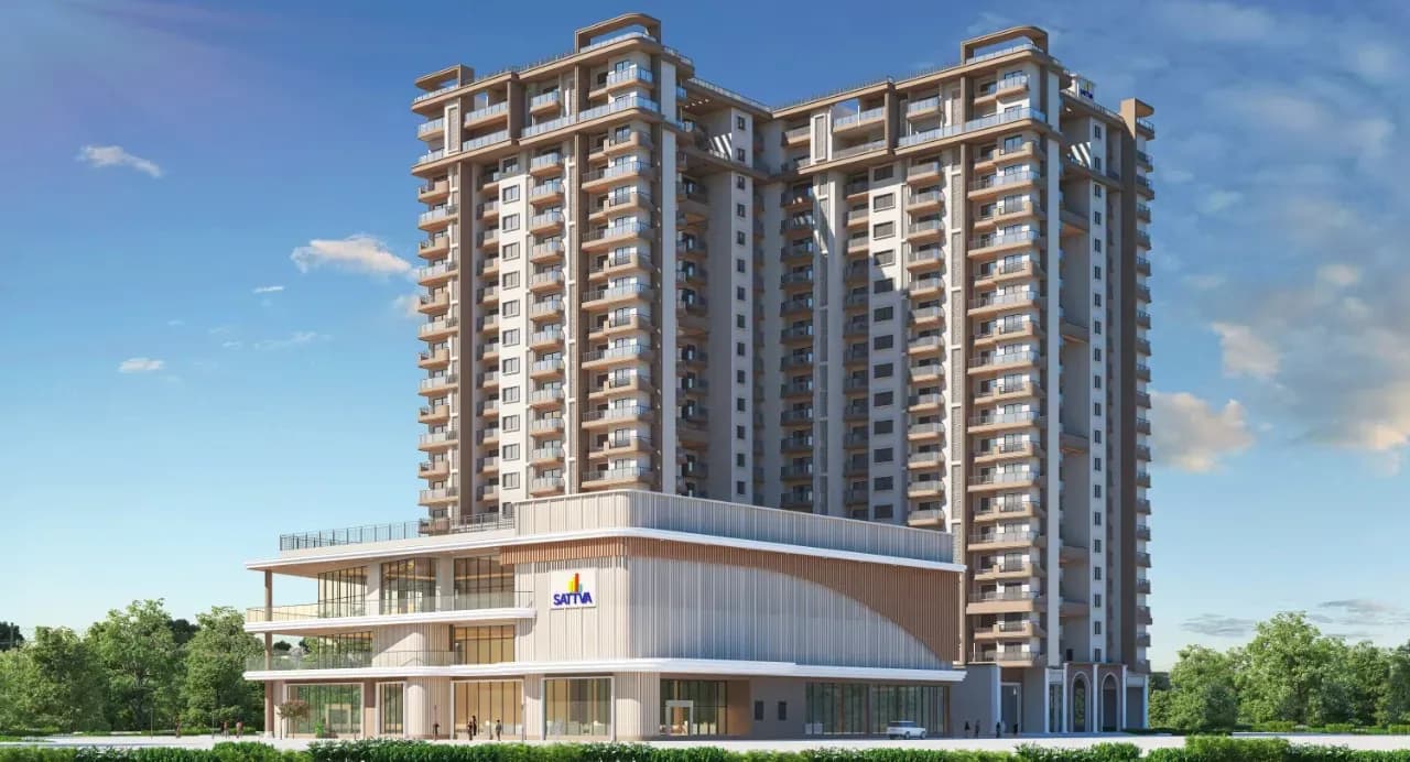 Sattva City: Aerial view of the project layout and surroundings (artist’s impression)
