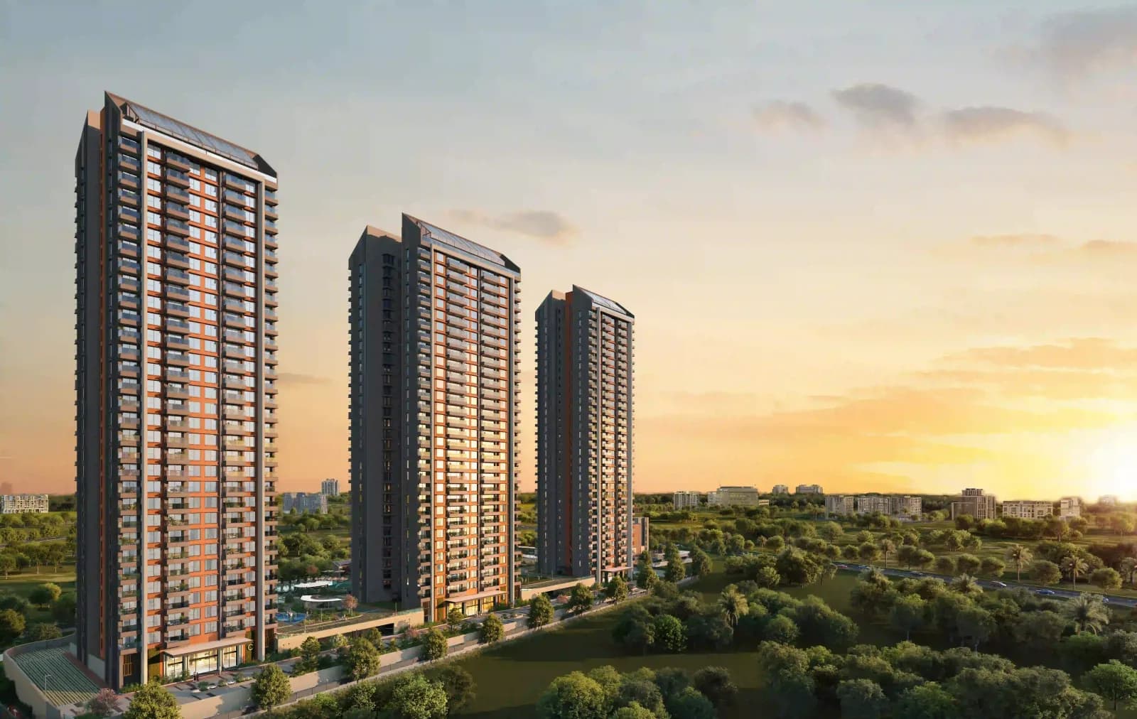Purva Silversky: Side elevation of residential towers (artist’s impression)