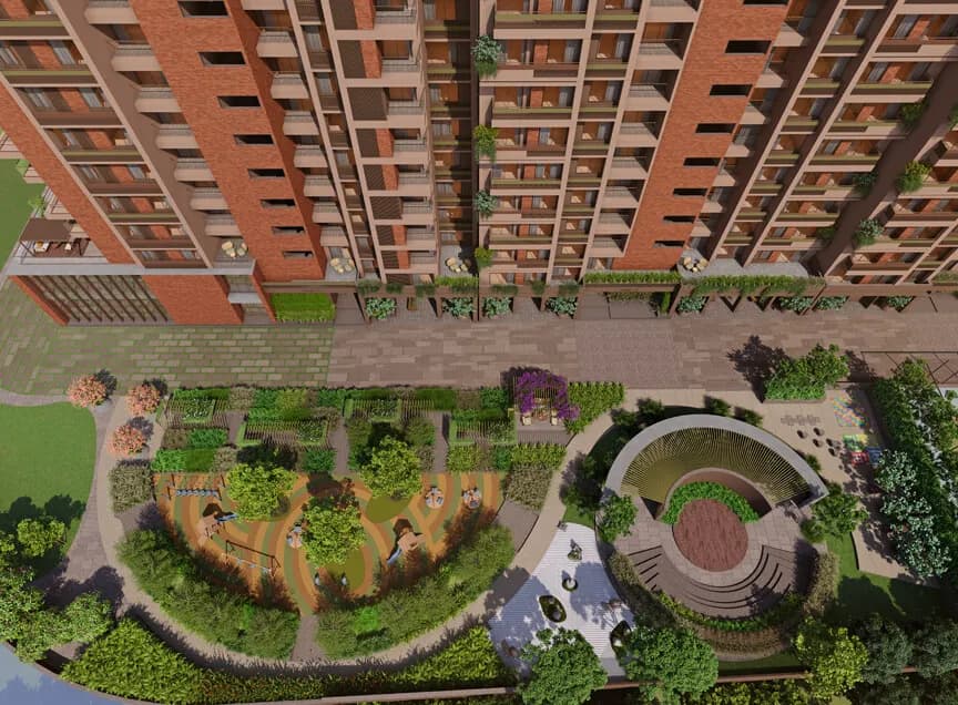 Arvind Skycrest: Outdoor recreational area with landscaping and facilities (artist’s impression)