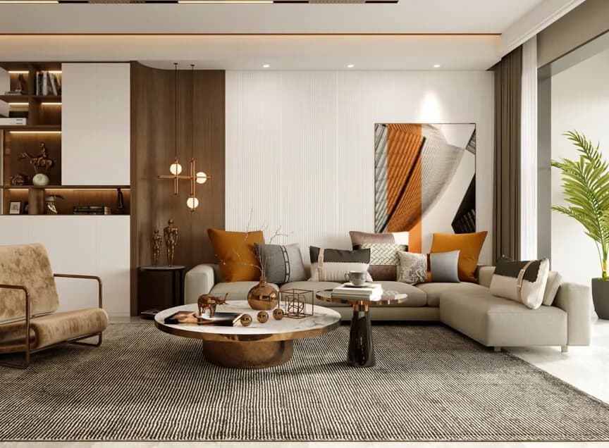 Arvind Skycrest: Apartment living space with modern finishes in Bannerghatta (artist’s impression)