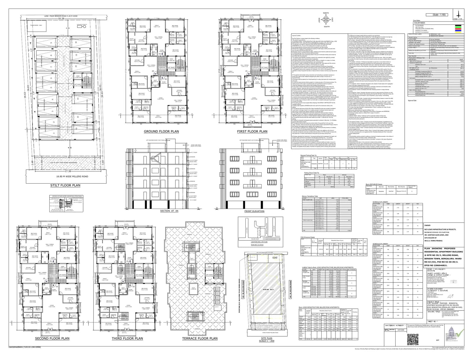 Ferris: Approved Building Plan (filed with Karnataka RERA)