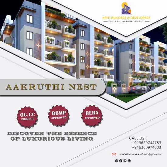 Aakruthi Nest: Brochure, page 1 (filed with Karnataka RERA)