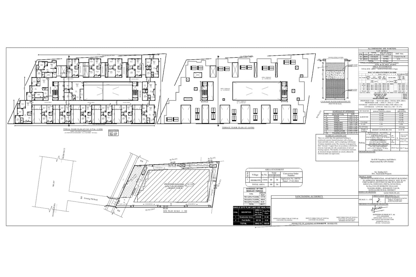 Arya’S Avadana: 3 Approved Building Plan, page 1 (filed with Karnataka RERA)