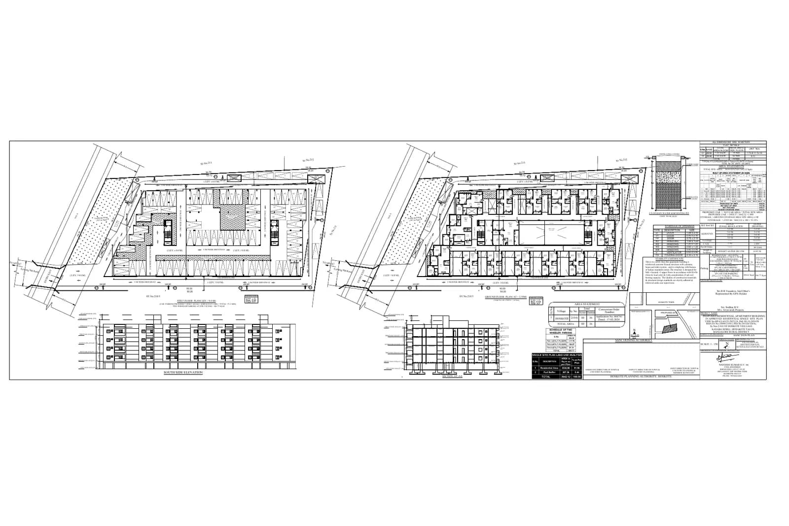 Arya’S Avadana: Approved Building Plan, page 1 (filed with Karnataka RERA)