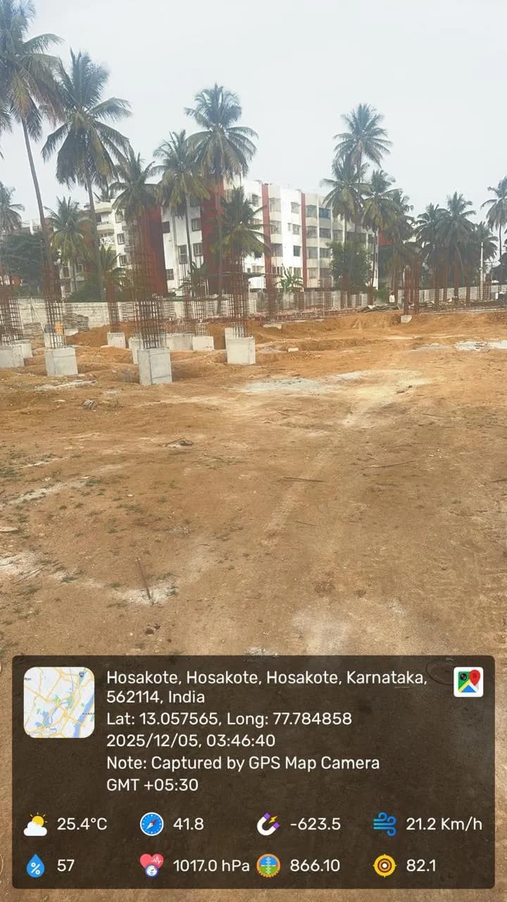 Arya’S Avadana: Site photo filed with Karnataka RERA