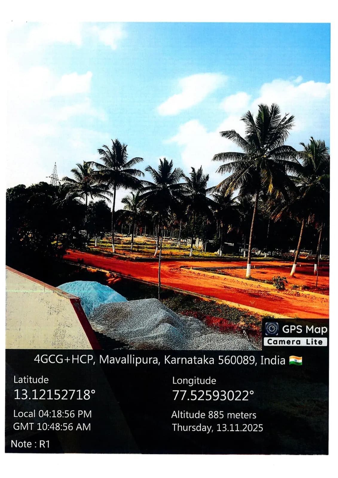 Manidvipa: Site photo filed with Karnataka RERA