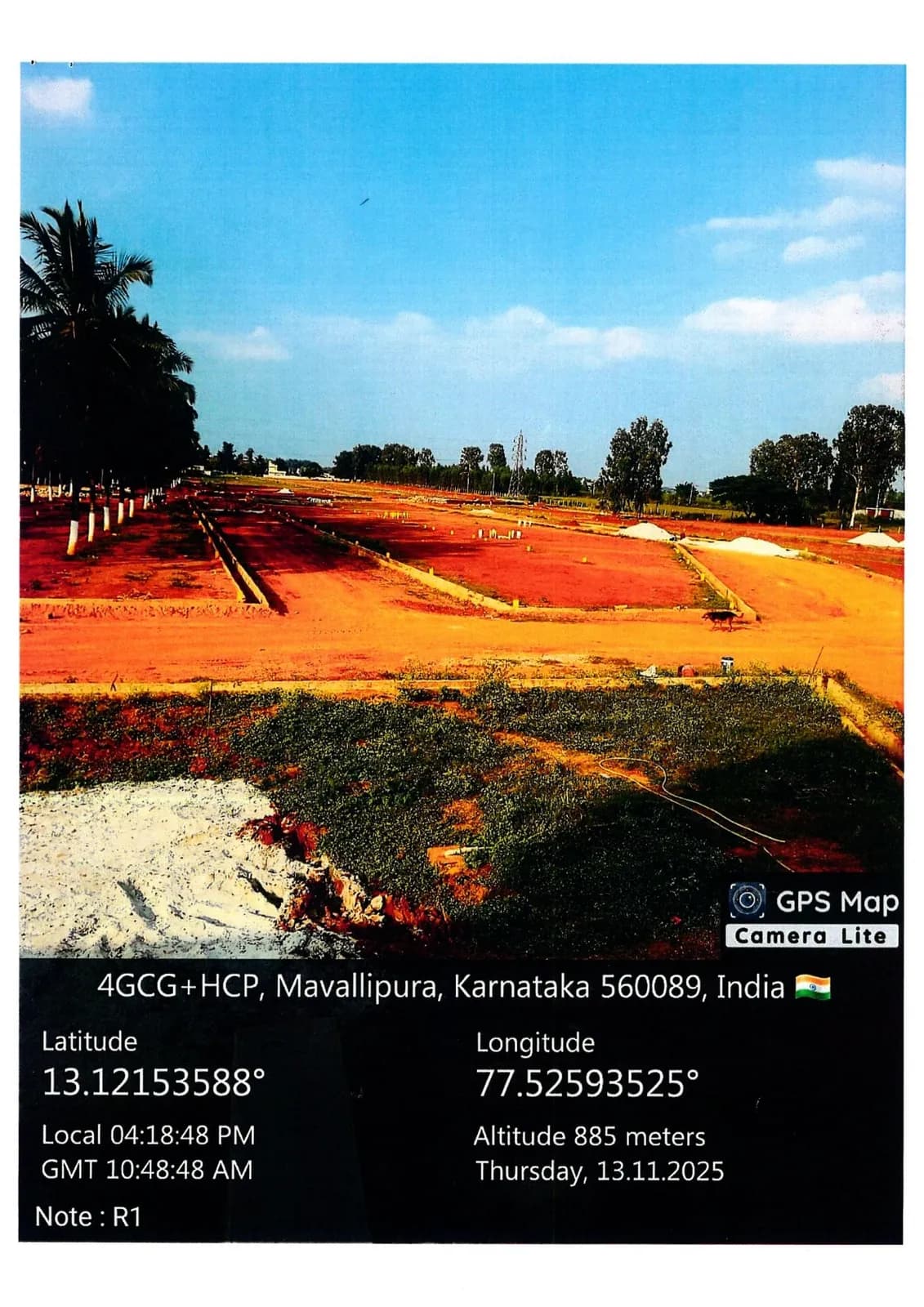 Manidvipa: Site photo filed with Karnataka RERA