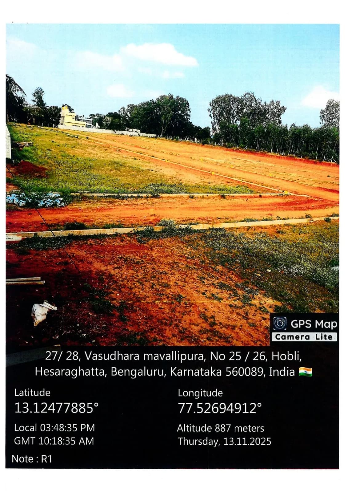 Manidvipa: Site photo filed with Karnataka RERA