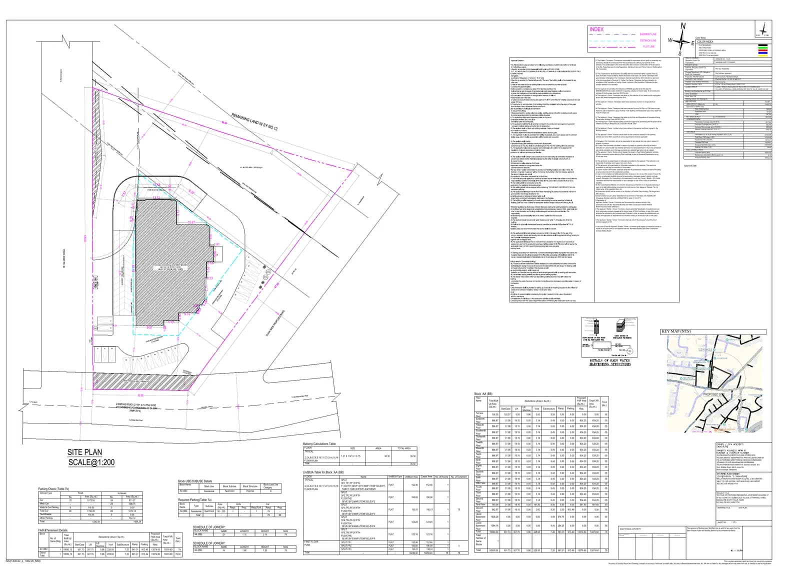 Posch: Approved Building Plan, page 1 (filed with Karnataka RERA)