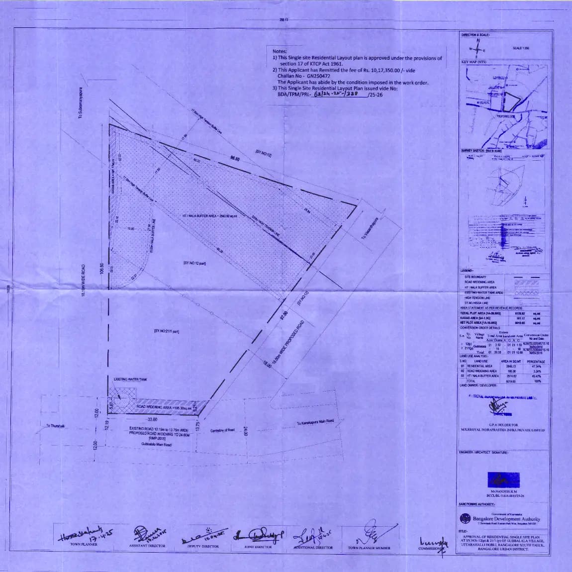 Posch: 11 Single Plot Layout Plan (filed with Karnataka RERA)
