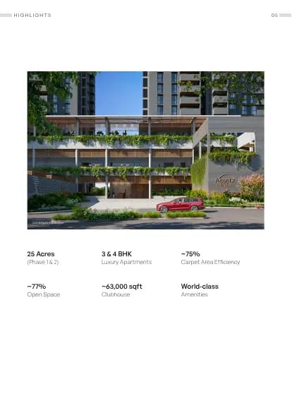 Assetz Mizumi Reserve: Updated Brochure, page 5 (filed with Karnataka RERA)