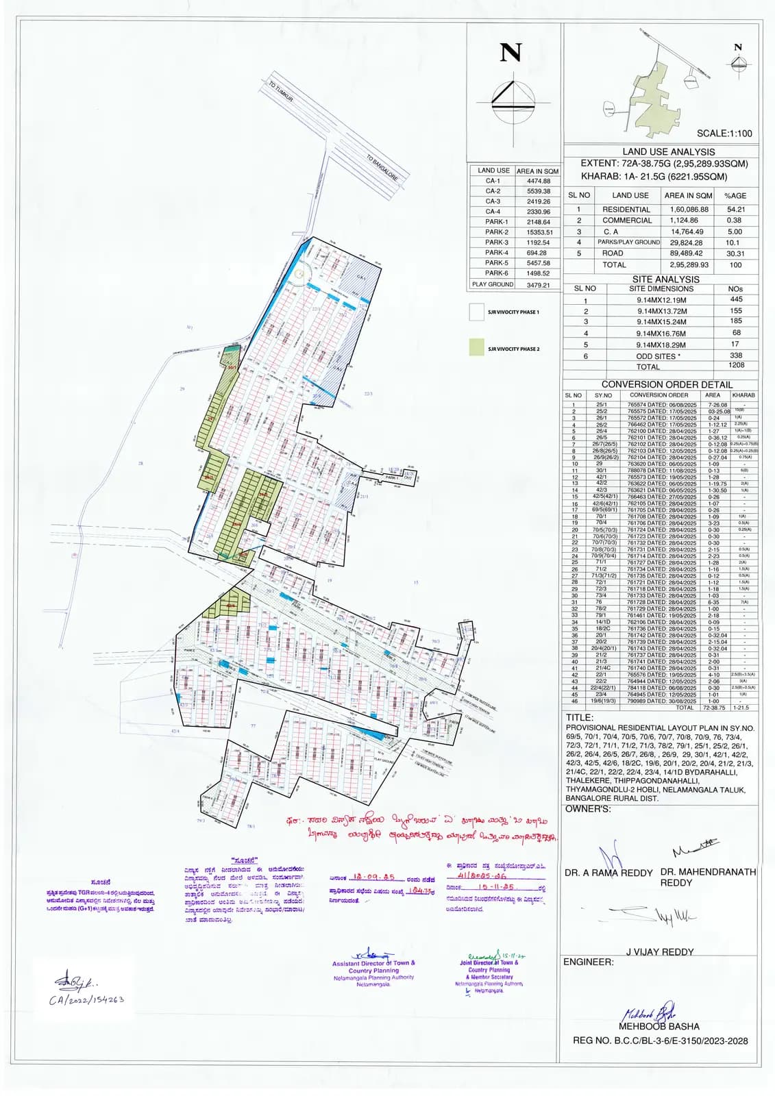 SJR Vivo City Phase 1: Approved Plan (filed with Karnataka RERA)