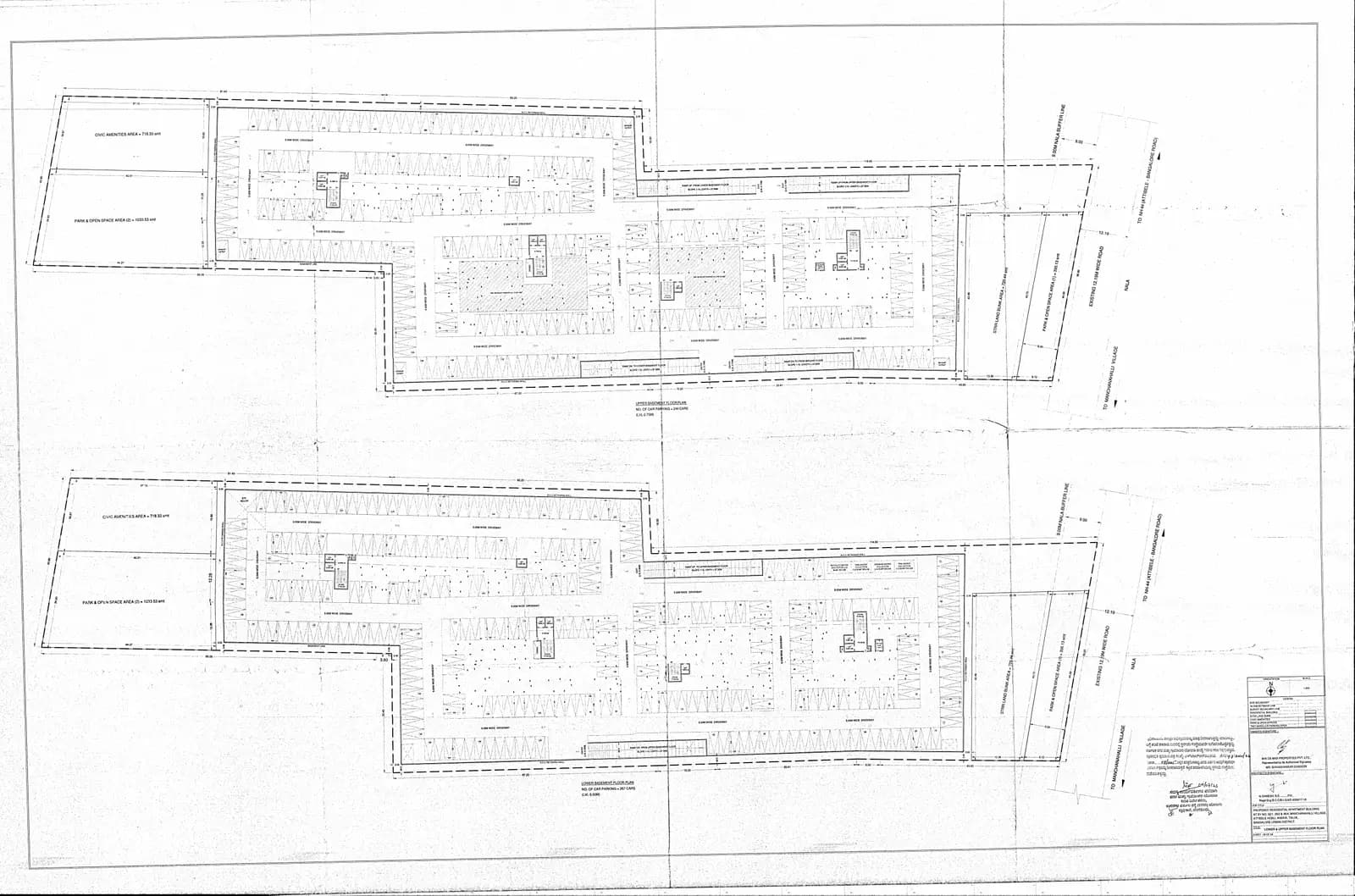 DS Max Sky Sampadha: 2 BASEMENT 1 - 2 FLOOR SANCTION PLAN.pdf (filed with Karnataka RERA)