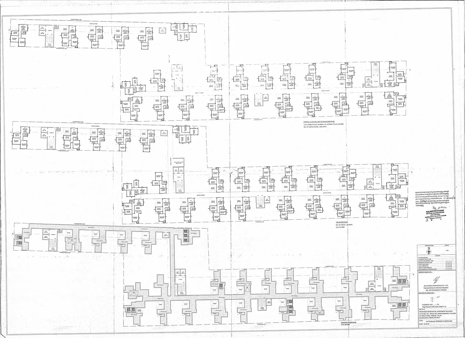 DS Max Sky Sampadha: 12 TYPICAL FLOOR SANCTION PLAN (filed with Karnataka RERA)