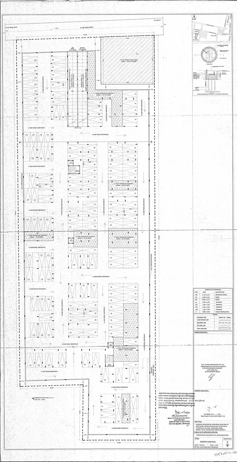DS Max Spoorthi Nest: 2 BASEMENT SANCTION PLAN.pdf (filed with Karnataka RERA)