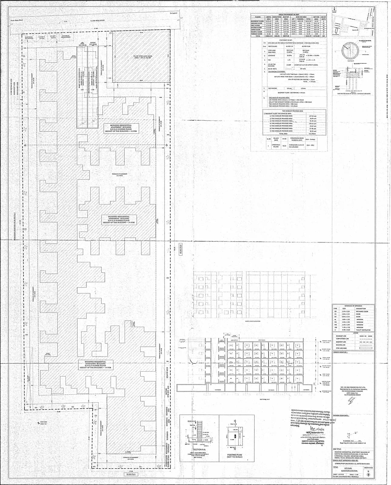 DS Max Spoorthi Nest: Approved Building Plan (filed with Karnataka RERA)