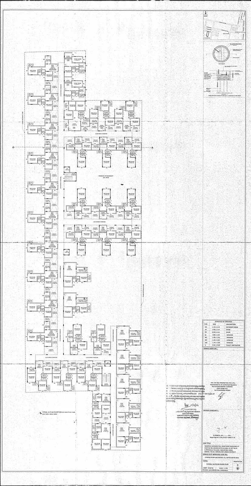 DS Max Spoorthi Nest: 4 TYPICAL FLOOR 1 -4TH.pdf (filed with Karnataka RERA)