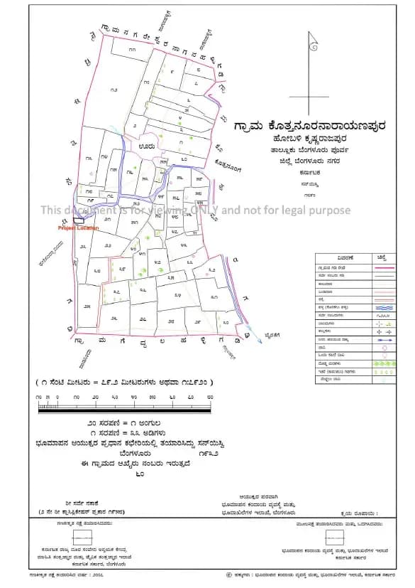 Baldota Summit: Village Map Location Demarcation.pdf (filed with Karnataka RERA)